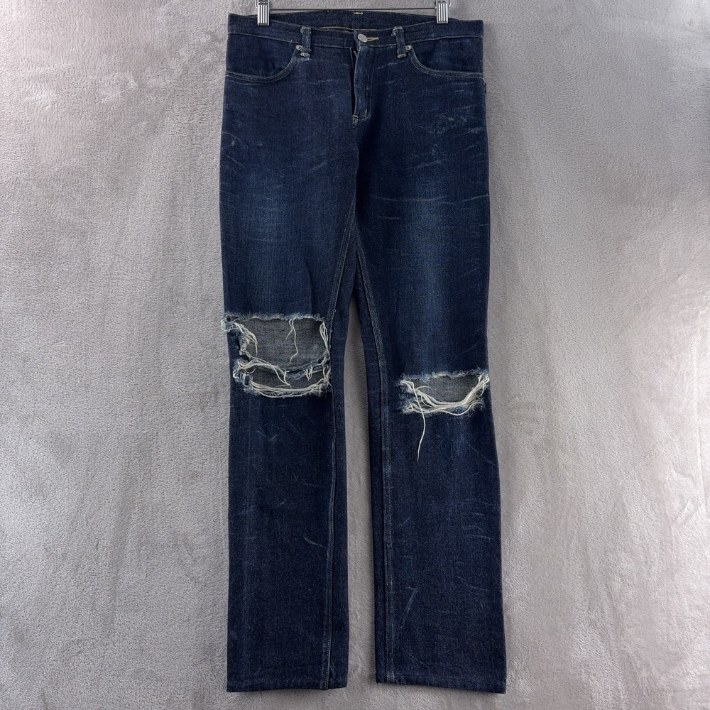 Undercover Jun Takahashi Jeans Mens Size 32x30 Blue Denim Distressed Archive
